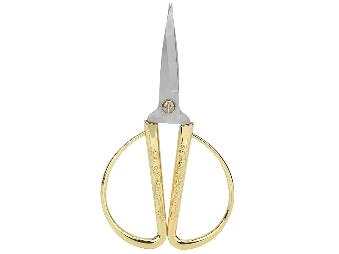Tijeras De Acero Inoxidable Con Mango Con Diseño De Dragón Fénix Para Costura Y Manualidades, 19 Cm (7,5").