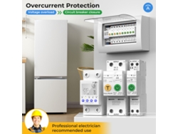 Tuya Smart Wifi Auto Reconnection Protector Con Medidor De Energía, Control Mediante La Aplicación Alexa Y Asistente De Voz.