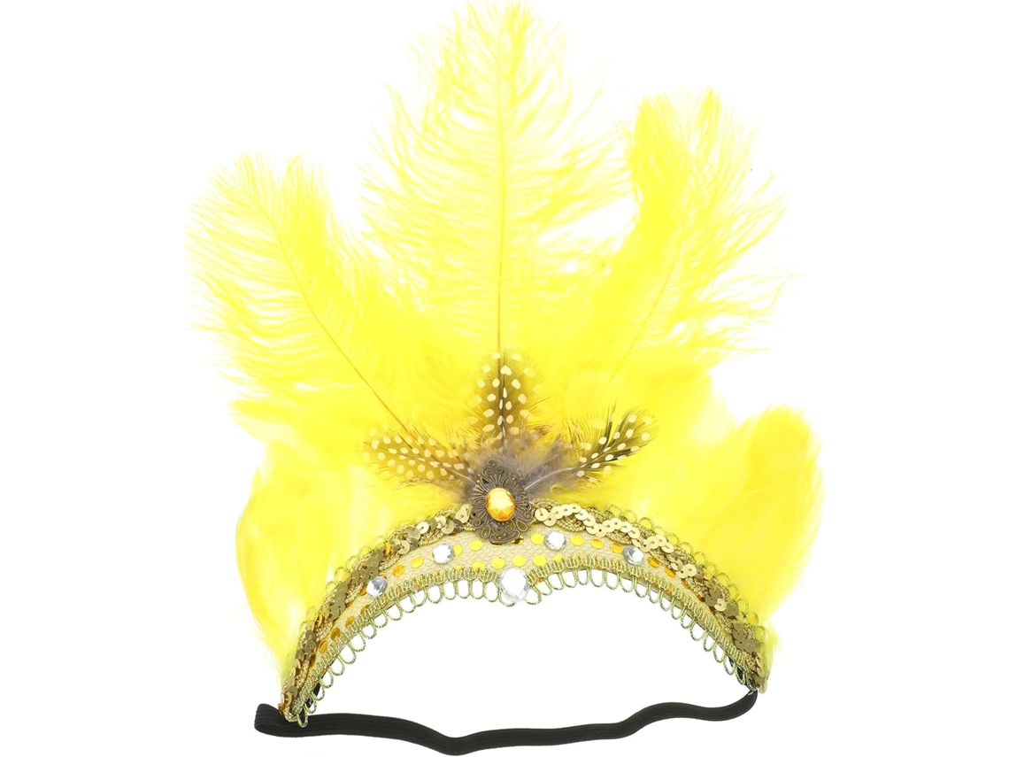 Diadema Decorativa Con Plumas Nuobesty Bibi Para Mujer, Ideal Para Carnaval.