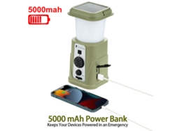 Lámpara Led Multifuncional Para Camping, Linterna, Radio, Energía Solar Noaa, Batería Externa De Emergencia.