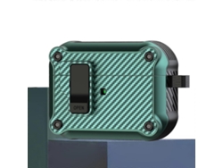 Estuche protector de fibra de carbono GIECY para auriculares con interruptor magnético automático