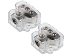 Distribuidor De Masa De Audio Para Automóvil De 3 Vías En Aleación De Zinc Y Plástico Negro, Resistente A Los Golpes.