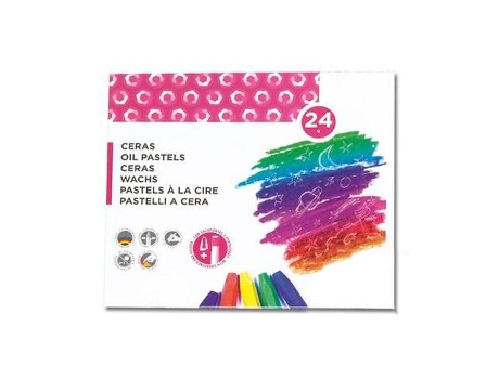 Lápis de Cera Liderpapel 24 Núcleos+Apara+Porta Ceras