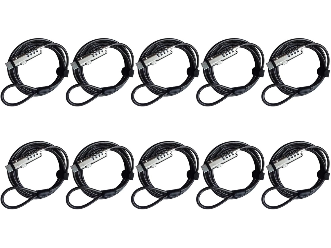 10 Candados De Seguridad Usb Antirrobo Con Contraseña, Utilizados Para Funciones Informáticas.