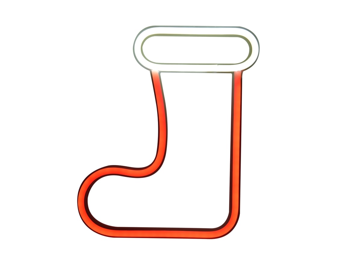 2026-calcetines De Navidad Led Neon Signs Luz Neón Usb Y Batería Decoración Pared Hogar Navideño
