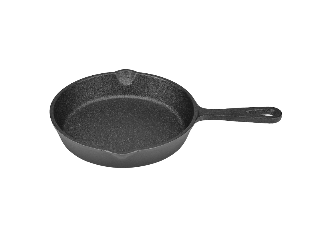 JILLIOPER Sartén de hierro fundido inigualable, garantía de por vida, con condimento vegetal pre-sazonado, un compañero de cocina versátil para cualquier entusi