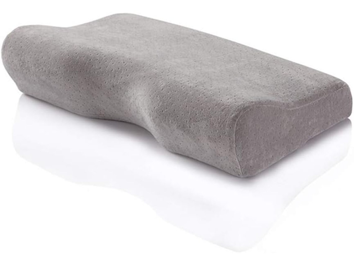 Travesseiro Cervical De Espuma Viscoelástica Eifson Para Pescoço E Ombros, Para Quem Dorme De Lado (cinza Claro)