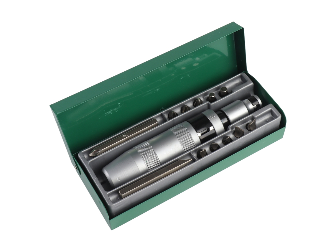 Juego De 14 Llaves De Impacto Reversibles De 1/2" Con Estuche Metálico - Herramienta Manual Para Reparaciones