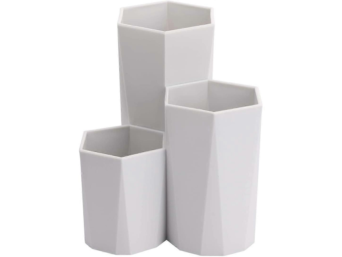 Organizador de brochas de maquillaje (3 compartimentos)