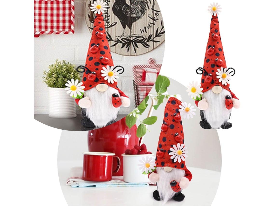 Decoração De Primavera E Verão Para Gnomos Sentados Sem Rosto.