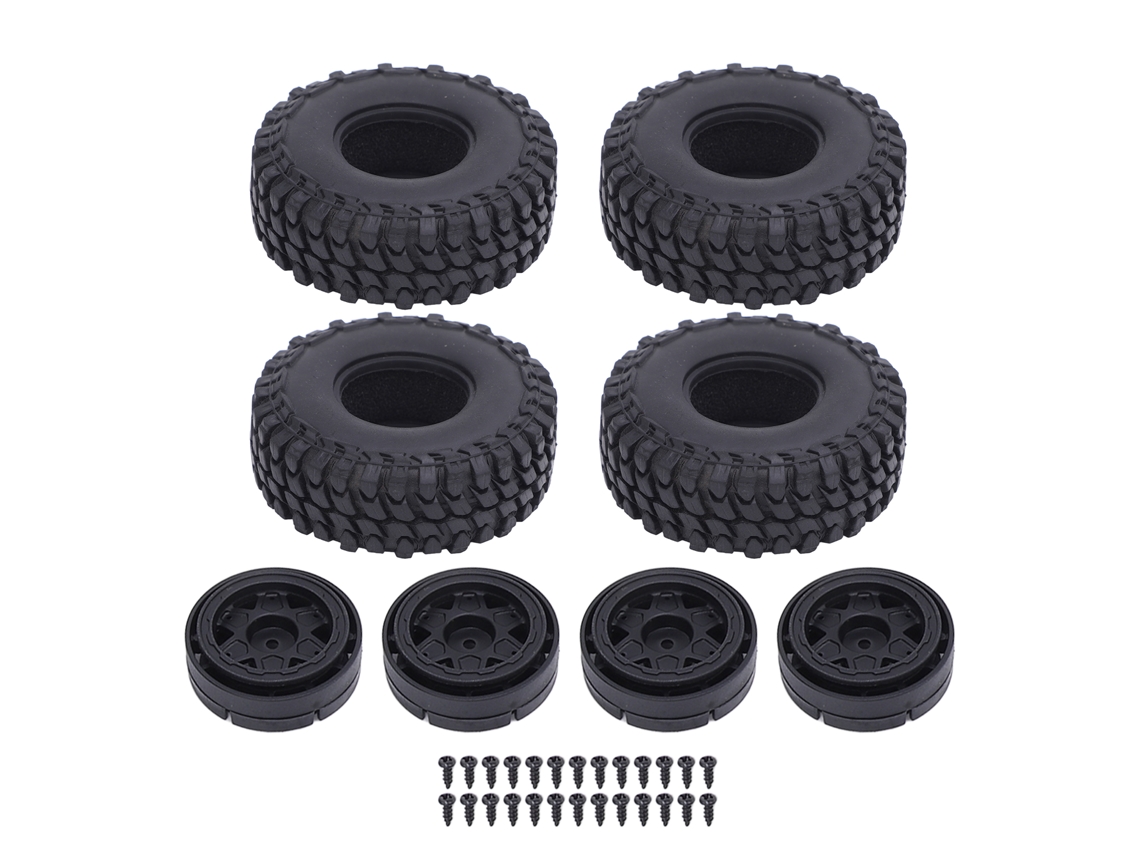 Set De Cubos De Rueda Universal Para Rc Crawler Plástico Llanta Y Cubo Para Axial Scx24 1/24 1/18