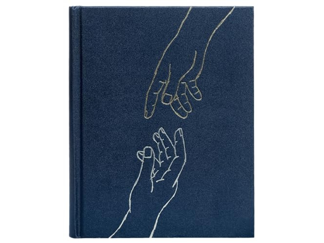 Libro Bíblia Nvi Com Espaço Para Anotações, Tecido Azul Sobre Capa Dura, Leitura Perfeita, Mãos Que Oram de Thomas Nelson (Portugués)