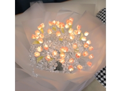 Ramo De Tulipanes Artificiales Luminosos Para Armar Tú Mismo Con Tira De Led - Regalo Perfecto - 20 Flores