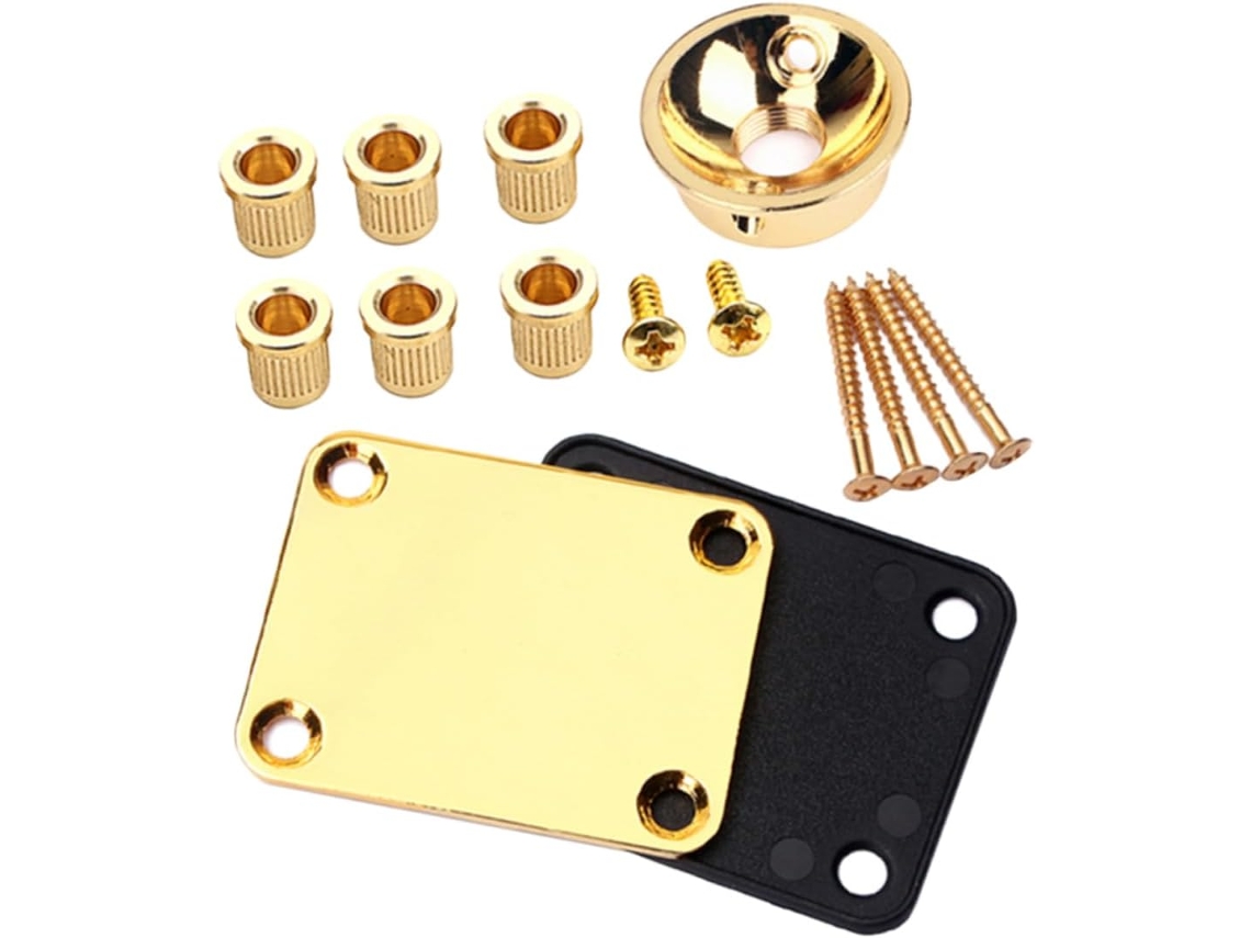 1 Juego De Placa De Mástil De Guitarra Eléctrica Con Tornillos, Accesorios De Repuesto Y