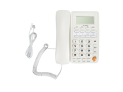 Telefone Fixo Com Fio Para Hotel E Lar Tela Hd Botão Oval Grande Branco Reino Unido