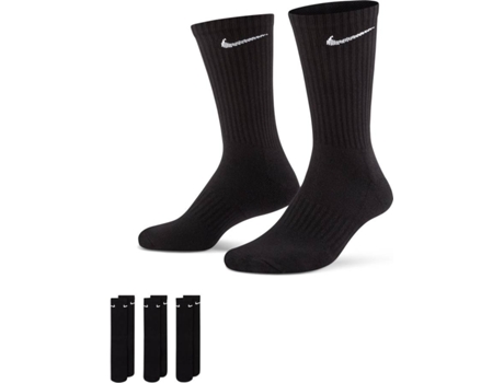 Calcetines NIKE Everyday Cushioned (Negro y Blanco - 38/42)