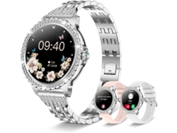 Smartwatch 1.32 HD Smartwatch Resistente al agua Seguimiento de actividad Plata Diamante YuySan