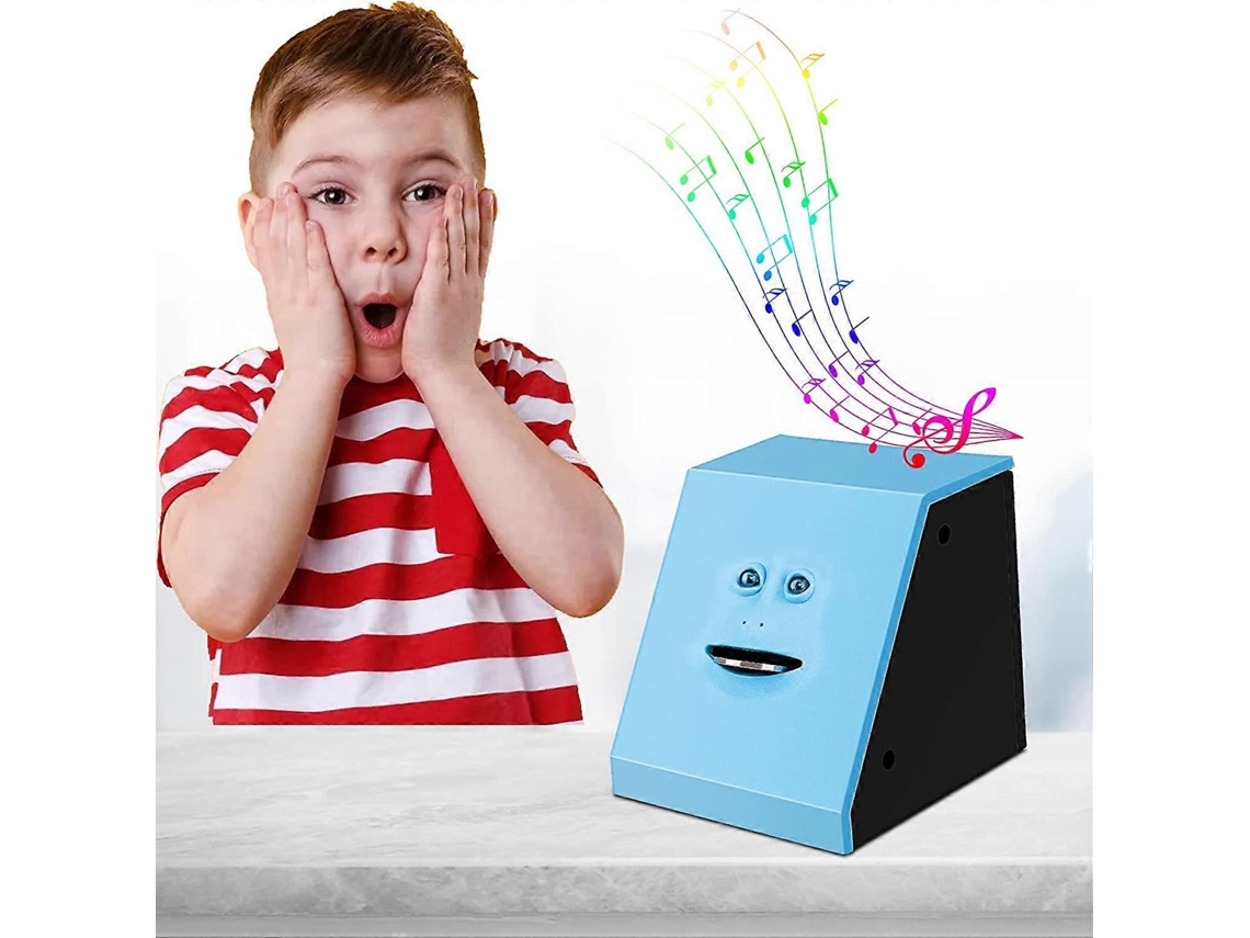 Rebe-hucha Automática Para Niños Monedero Divertido Feo Azul Textura De Piel Cara De Mono Antideslizante Portátil