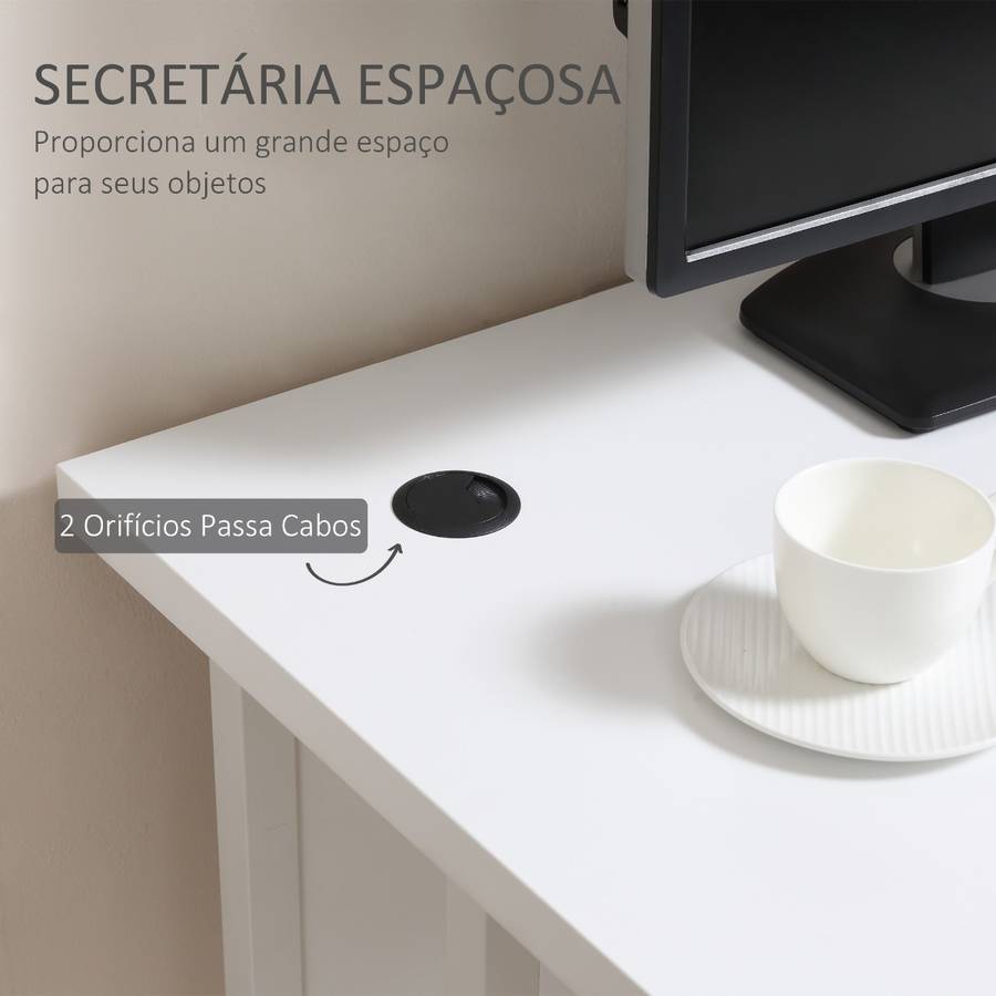 Escritorio HOMCOM 836-385WT Blanci (120 x 60 x 75 cm - Mdf)