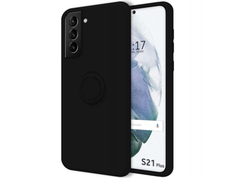 Carcasa Samsung Galaxy S21+ Plus 5G TUMUNDOSMARTPHONE Silicona Líquida con Anillo Negro
