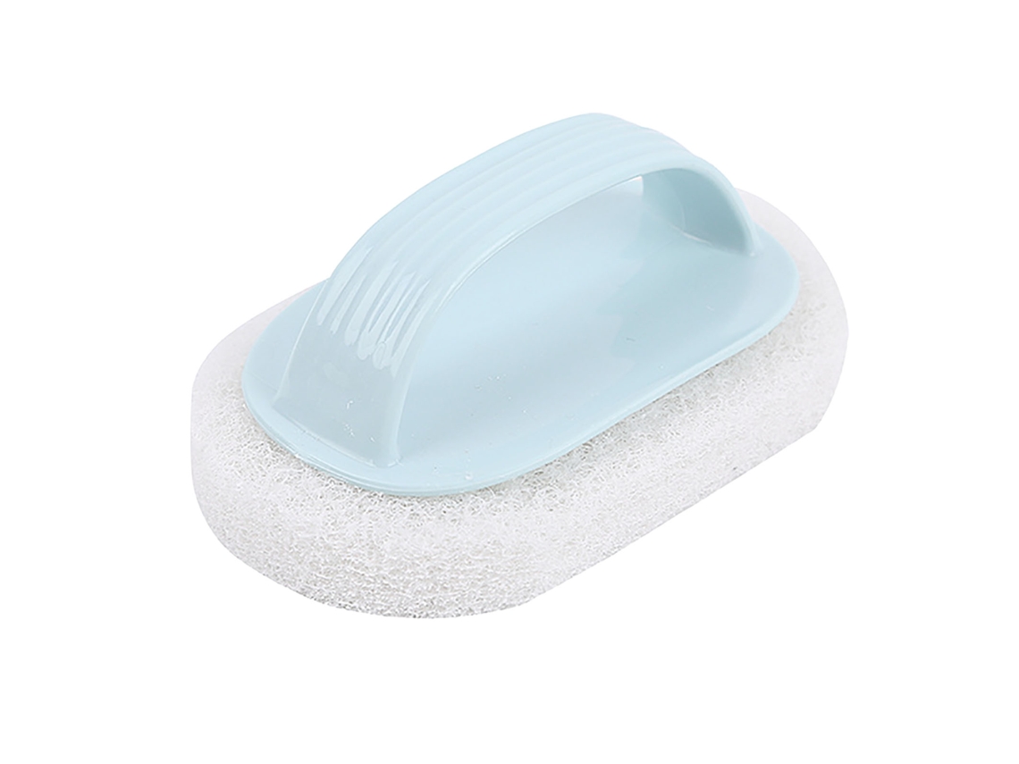 Cepillo De Limpieza Con Mango De Fibra Pp Para Bañera, Azulejos, Lavabo, Piscina Y Esquinas - Azul