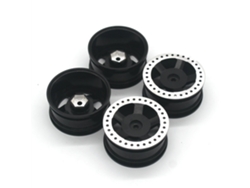 Black4pcs Upgraded Metal Rims Wheels Rubs 12mm Hex For Mn128 Mn86s G500 1/12 Rc Car Vehicles Models Spare Accessories
