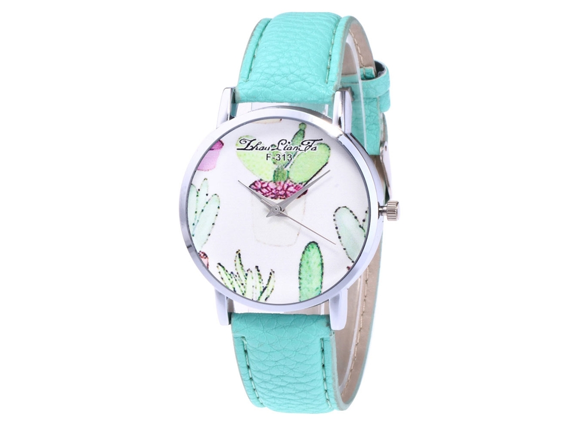 Reloj De Pulsera De Cuero Moderno Unisex Dial Redondo Quartzo Zhoulianfa