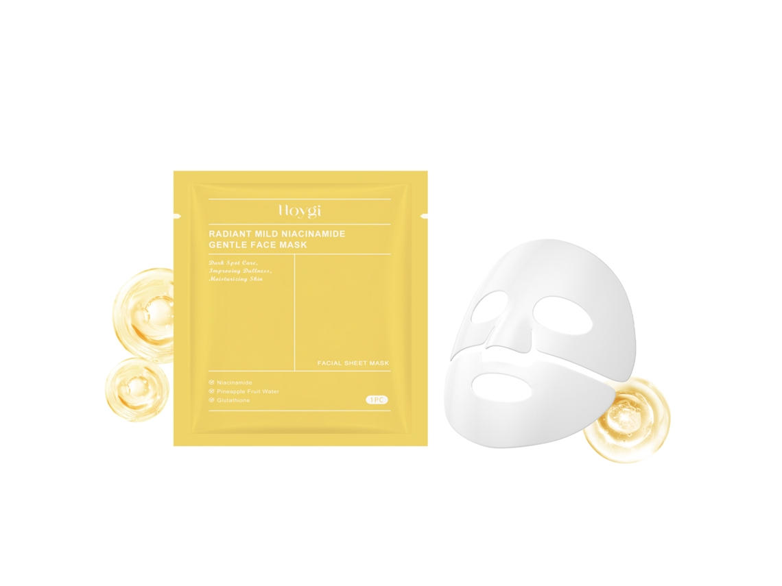 Mascarilla facial hidratante profunda con sobre de niacinamida