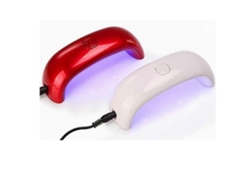 2 Unidades De Luzes Led Coloridas Para Unhas, Mini, Pequena, Para Terapia De Luz De Unhas, Lâmpada Para Nail Art, Mini, Portátil, 9w, Led, Uv, Pa