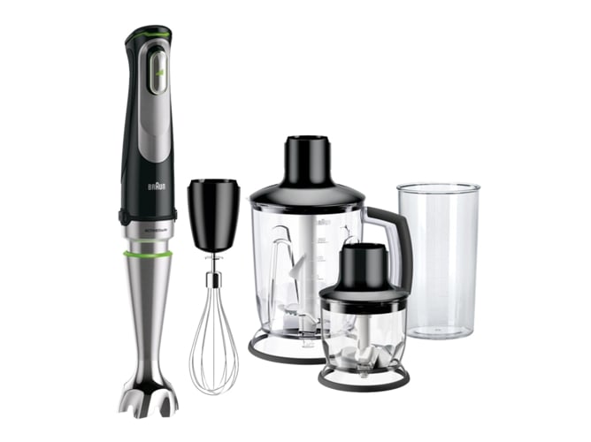 Batidora de Mano + Accesorios BRAUN MQ9045X Aperitive (1000 W - Negro y Plata )