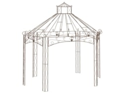 Pérgola de jardín VIDAXL Marrón Hierro (400x258x378 cm)