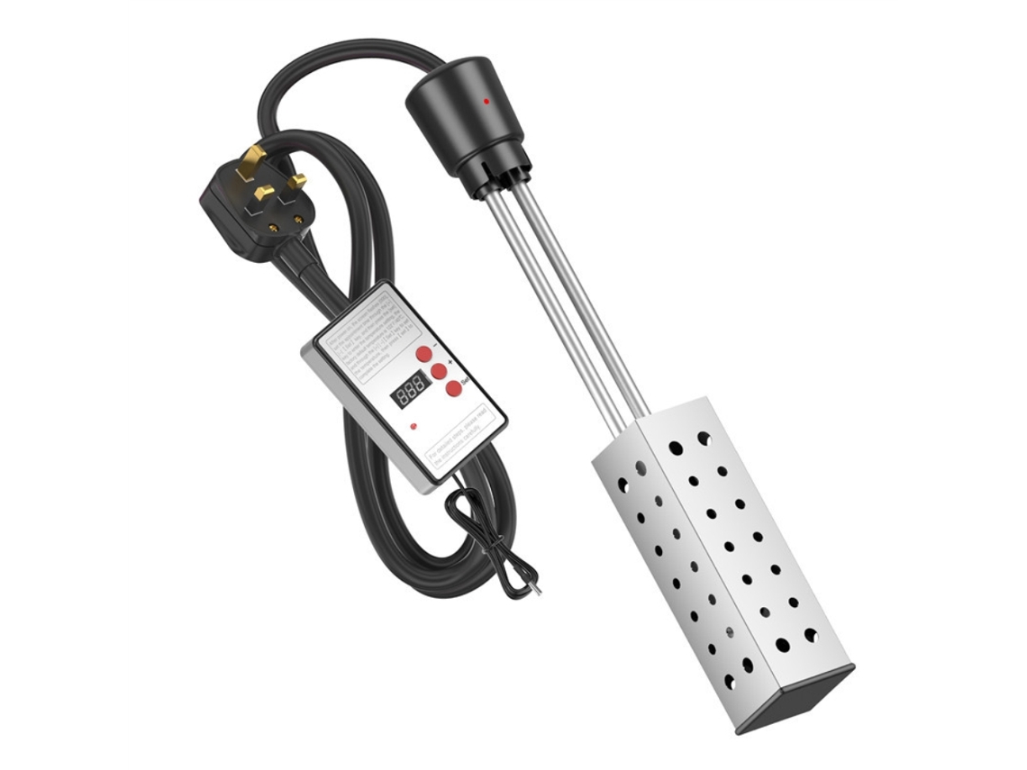 Calentador De Agua Eléctrico Sumergible De Alta Potencia Para Cubos, Piscinas Y Bañeras Con Termostato Y Apagado Automático.