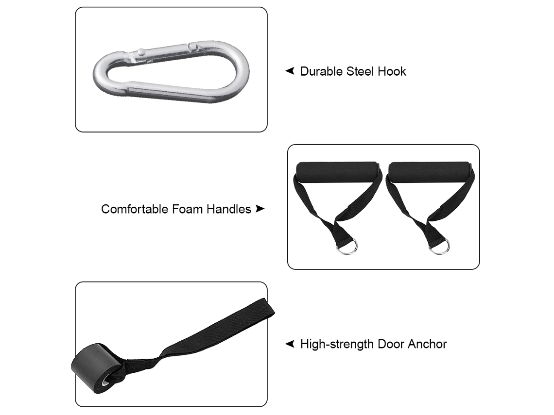 Juego de 5 correas de ejercicio con anclajes para puerta