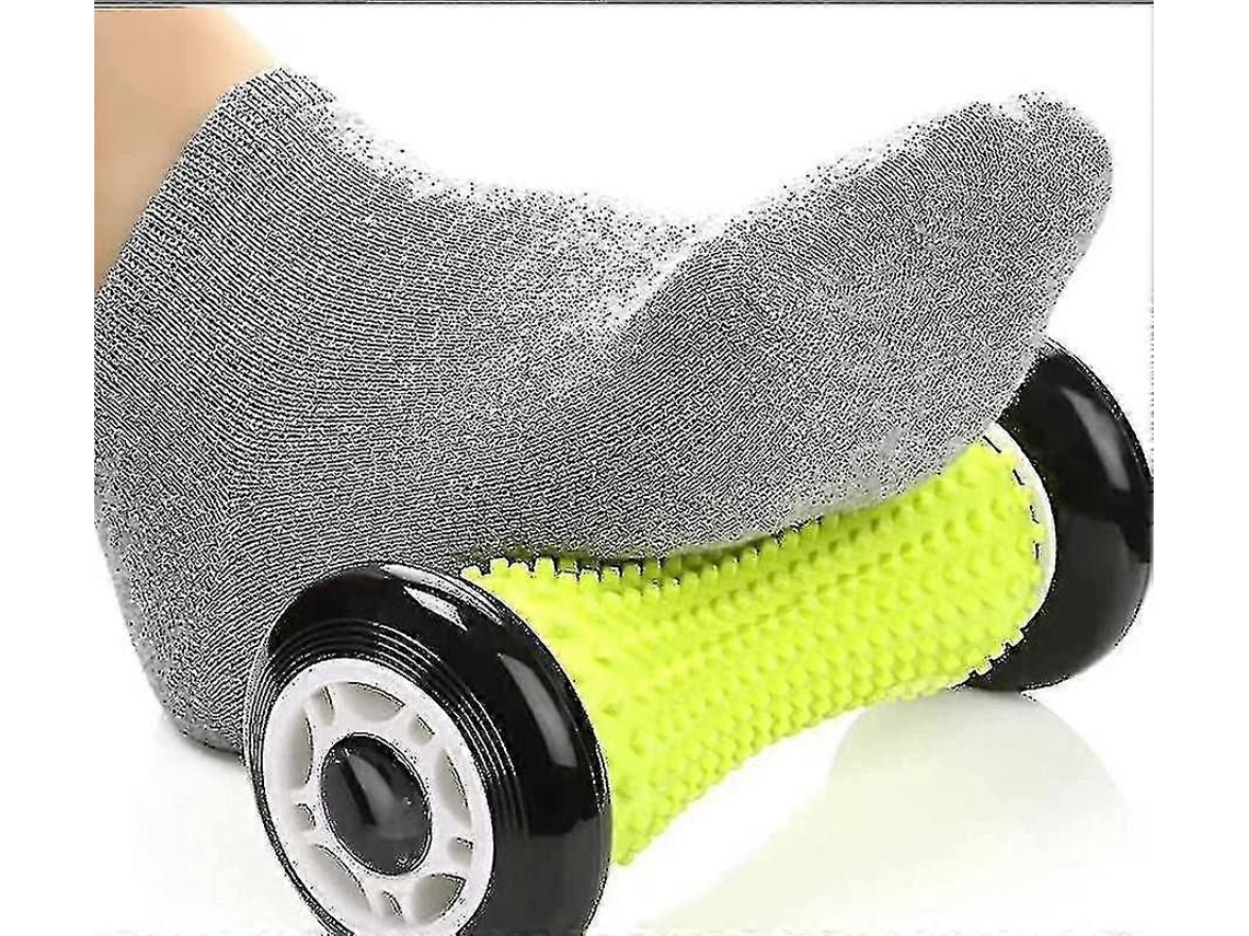 Masajeador de pies con rodillo para fascitis plantar y dolor de arco plantar - Masajeador de rodillo negro para aliviar el estrés y el dolor de pies