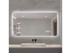 Espejo de baño LED BGA STORE con iluminación tricolor regulable, retroiluminado y antivaho rápido (60 x 100 cm)