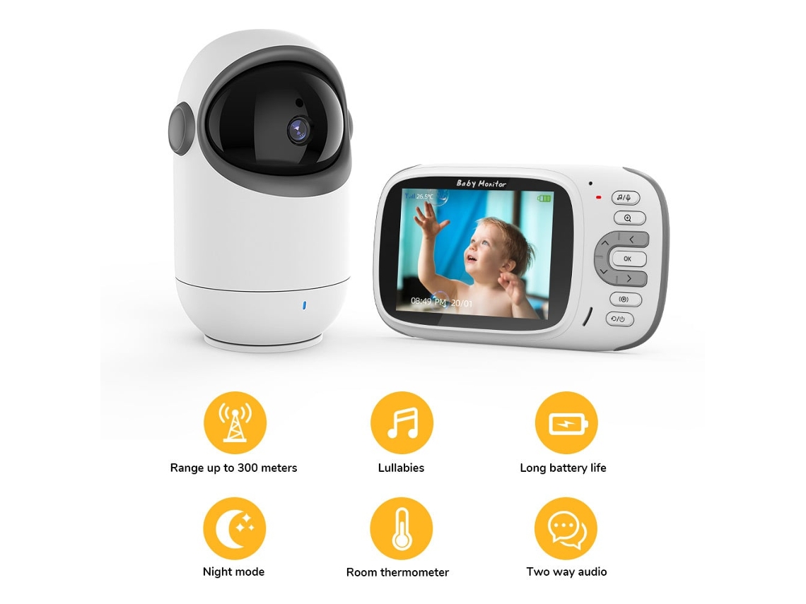 Interfone Para Bebê Digitallab Vb802 Branco