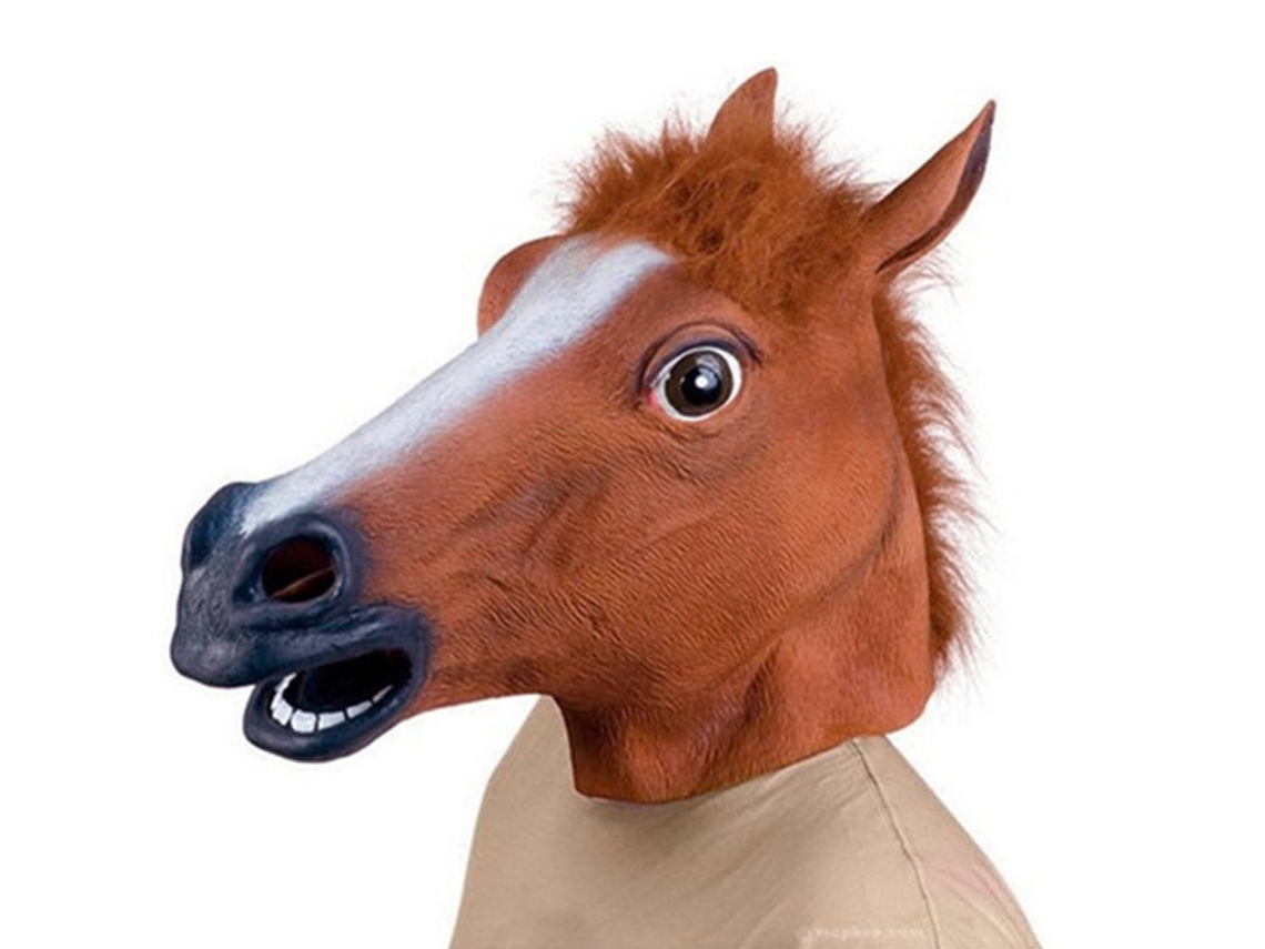 Máscara Realista De Cabeza De Caballo De Látex Ecológica Para Halloween, Carnaval, Cosplay Y Fiestas.