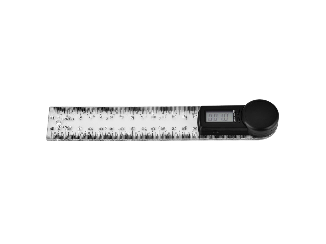 Goniómetro Transportador Digital Lcd De 200 Mm Con Regla Abs. Herramienta Precisa Para Medir Ángulos.
