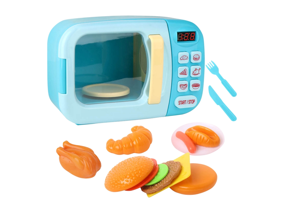 Juego De Microondas Electrónico Infantil Con Música Simulada - Azul