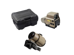 Mira holográfica, aumento, palanca de desconexión rápida, compatible con rieles de 20 mm, G43 Tan Set OEM