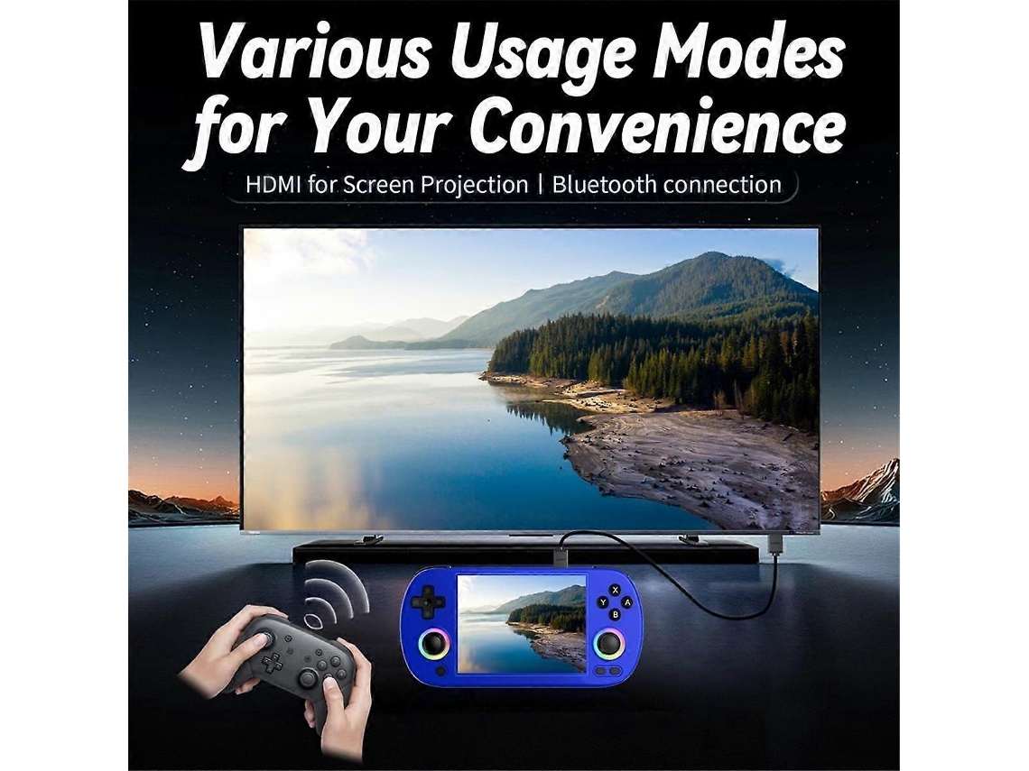 Consola De Juegos Retro Rg40xx H 64 Gb 128 Gb 13 000 Juegos Pantalla De 4,0 Pulgadas 2,4 Ghz Wi-fi 5g Bluetooth Salida De Vídeo Para Tv Hd