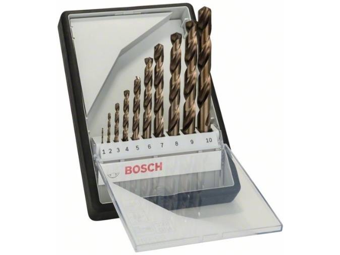 Conjunto de Brocas BOSCH para Metal Robust Line - 10 Un - Hss-Co - 1 - 10 mm