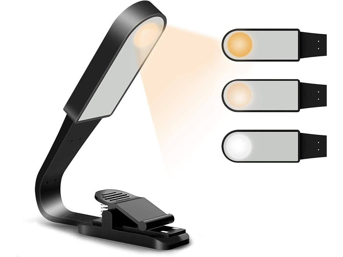 Rebe-luz De Lectura Recargable Usb Con Sensor Táctil, 3 Modos De Brillo Ajustable, Clip Flexible Y Protección Ocular Para Libros Y Viajes