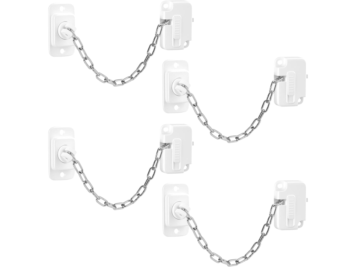 4 Bloqueos De Ventana Ajustables Adhesivo Fuerte, Para Muebles/electromésticos