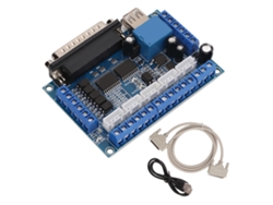 Placa De Interfaz Para Controlador De Motor Paso A Paso De 5 Ejes Con Aislamiento Mediante Optoacoplador Usb Db25 Azul