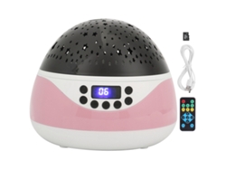 2026-luz Nocturna Con Control Remoto Proyector Led Pantalla Digital Con Música Para Niños Rosa