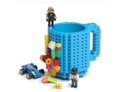 Taza De Café Con Bloques De Construcción, Regalo Creativo Y Divertido Para Niños, Hombres, Mujeres, Navidad, Cumpleaños (azul)