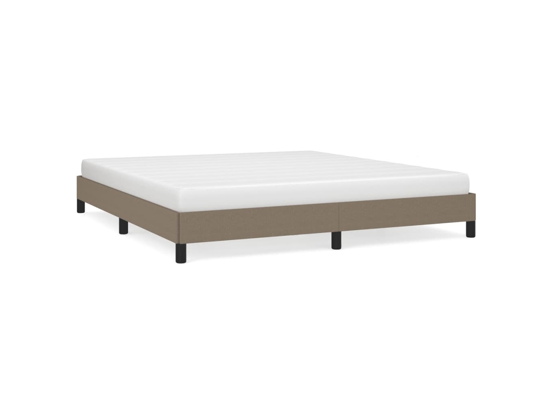 Maison Exclusive - Cama Sin Colchón Tela Gris Taupe 180x200 Cm