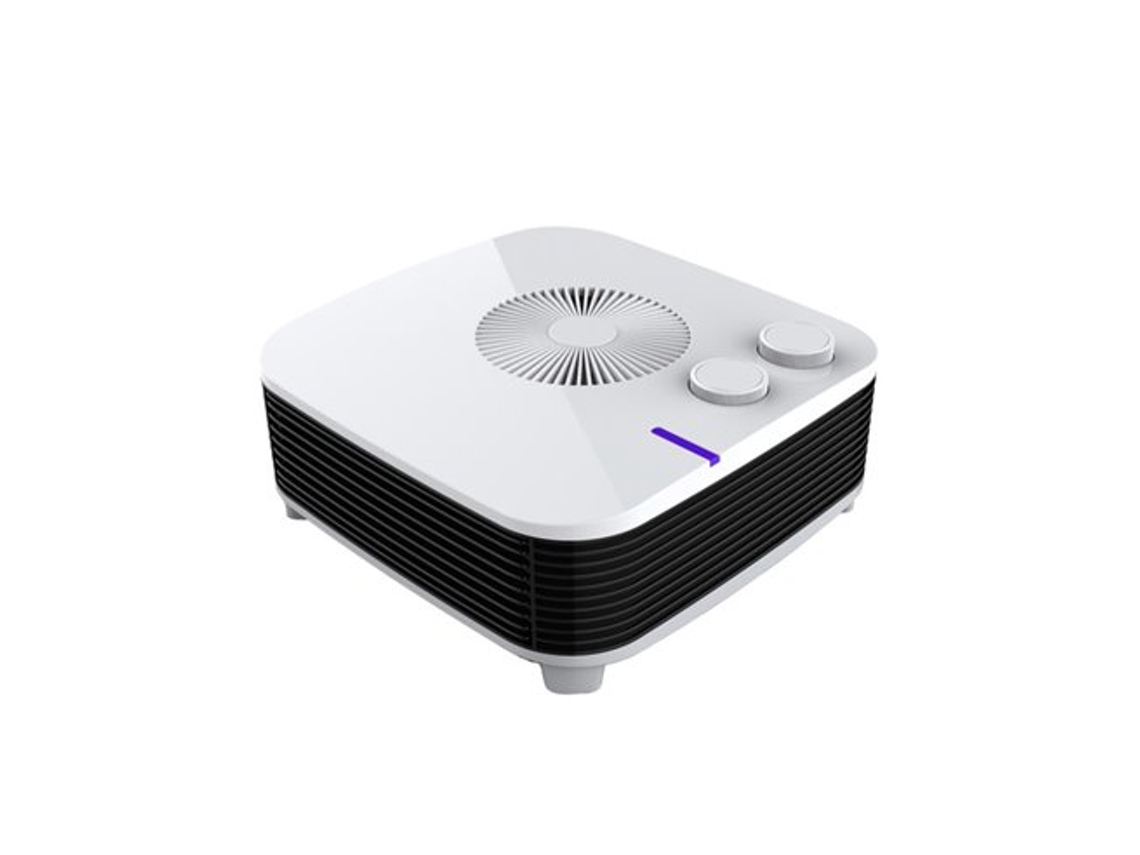 Termoventilador Eléctrico 2000w Blanco Horizontal 2 Potencias 3 Funciones Termostato Regulable 11,5x26x26cm Estilo