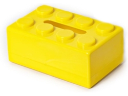 Servilletero Con Forma De Bloque - Amarillo